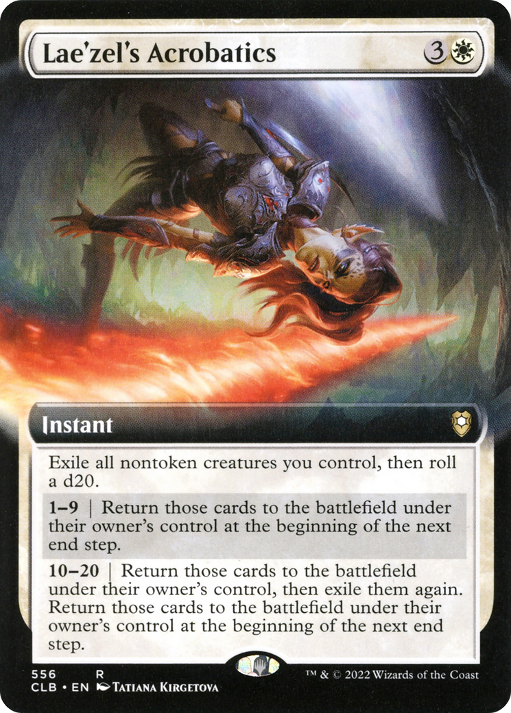 Lae'zel's Acrobatics (Extended Art) (CLB-556) - Commander Legends: Battle for Baldur's Gate: (Extended Art) Foil