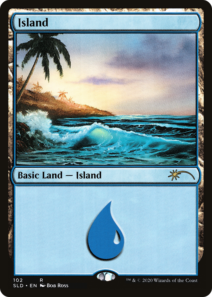 Island (102) (Bob Ross) (SLD-102) - Secret Lair Drop Foil