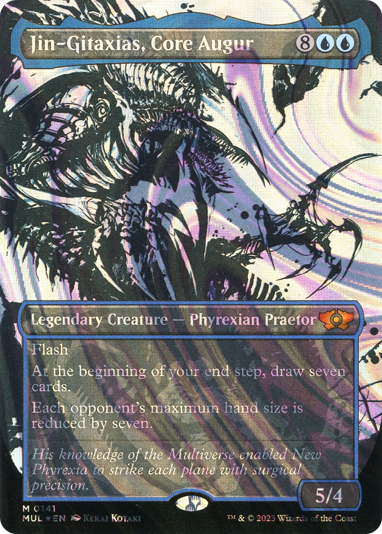 Jin-Gitaxias, Core Augur (Halo Foil) (MUL-141) - Multiverse Legends: (Showcase) (Borderless) Foil