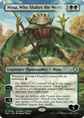 Nissa, Who Shakes the World (Borderless) (BLC-084) - Bloomburrow Commander Foil