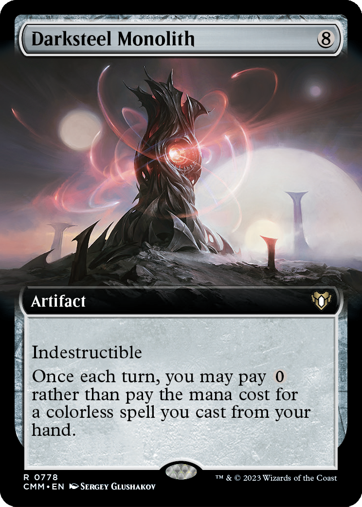Darksteel Monolith (Extended Art) (CMM-778) - Commander Masters: (Extended Art) Foil