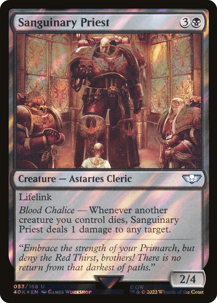 Sanguinary Priest (Surge Foil) (40K-053) - Warhammer 40,000 Commander Foil