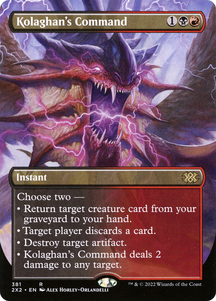 Kolaghan's Command (Borderless) (2X2-381) - Double Masters 2022 Foil