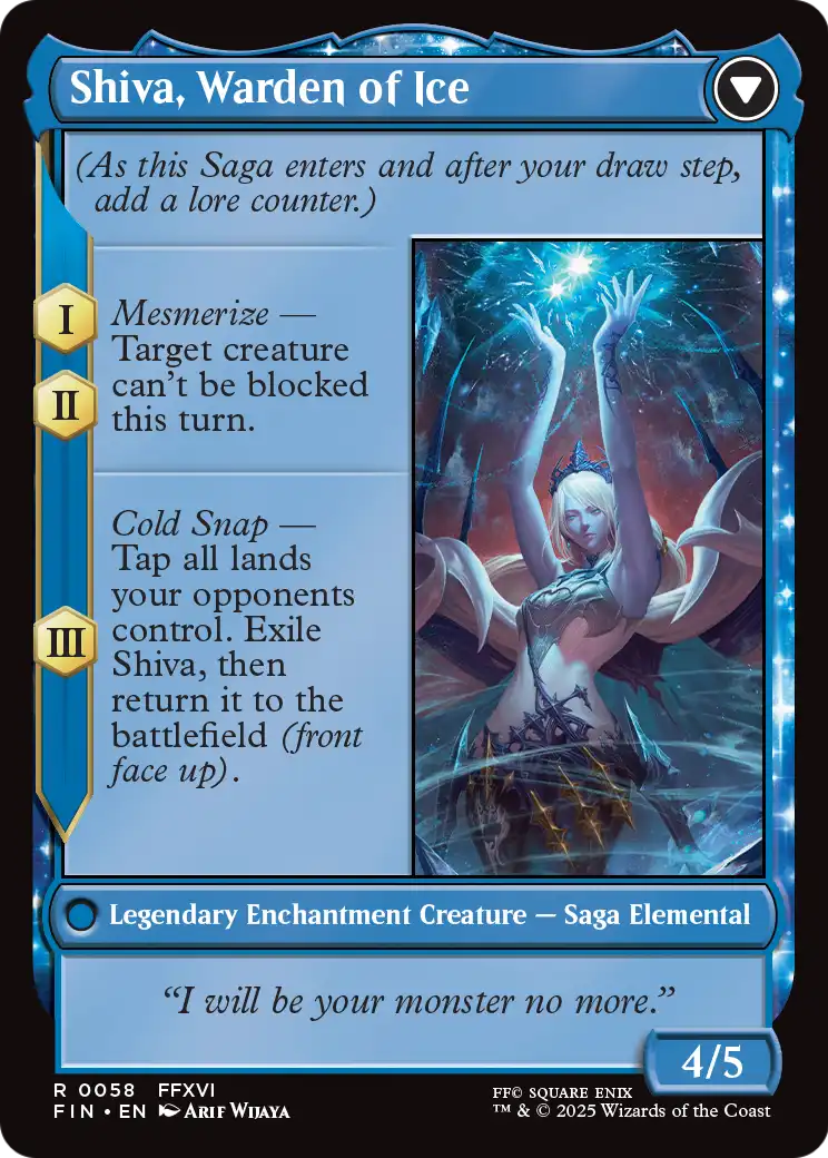 Jill, Shiva's Dominant (FIN-058) - FINAL FANTASY: (enchantment) Foil