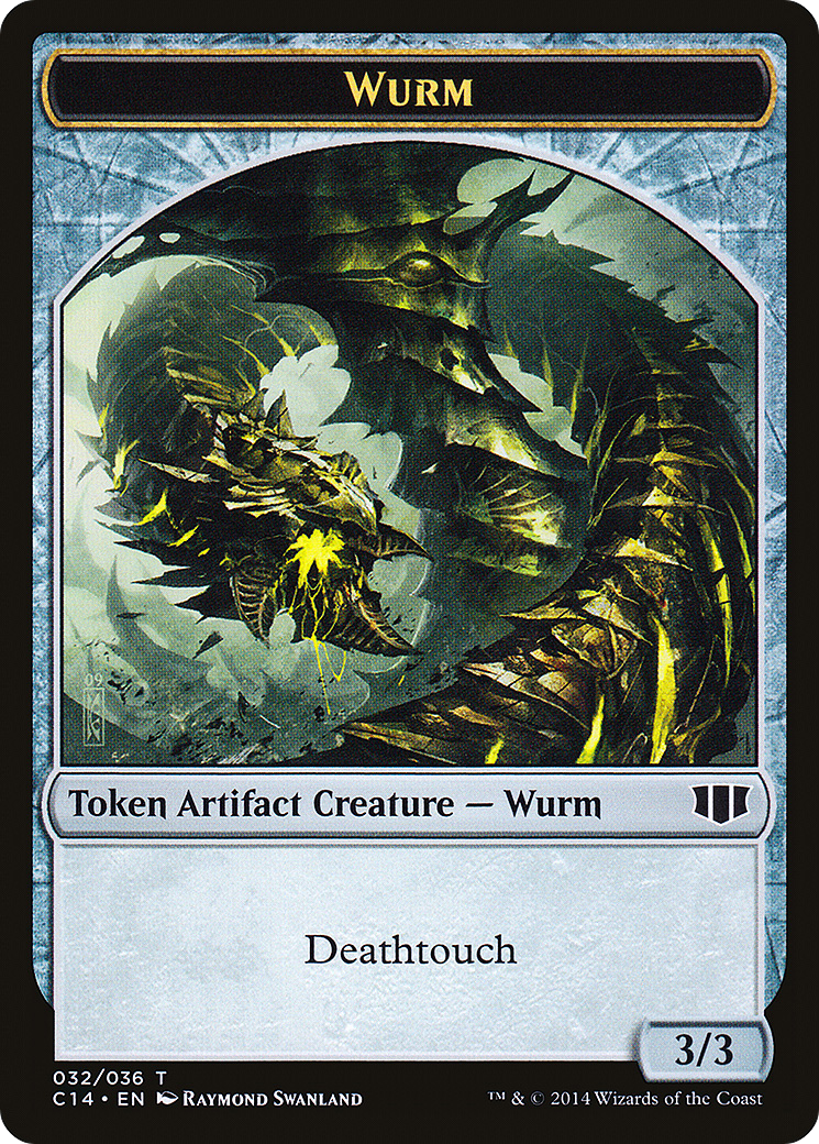 Wurm (Deathtouch) // Goat Double-sided Token (C14-32 // 3) - Commander 2014 Tokens