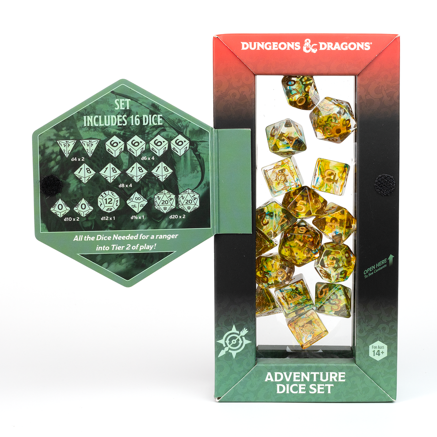 D&D Adventure Dice: Ranger Green / Multi Colour