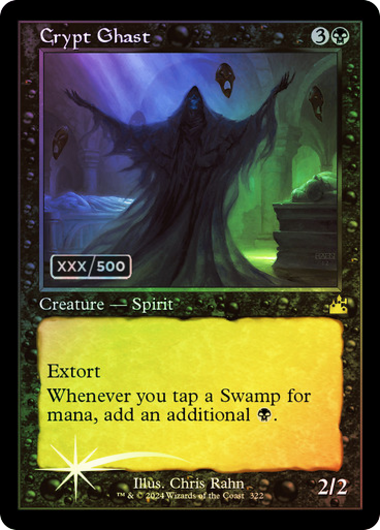 Crypt Ghast (Retro Frame) (Serial Numbered) (RVR-322) - Ravnica Remastered Foil