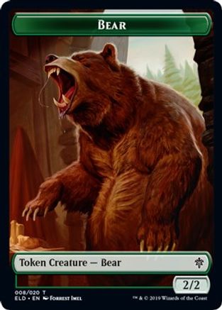 Bear // Food (018) Double-Sided Token (ELD-8 // 18) - Throne of Eldraine Foil