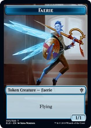 Faerie // Food (018) Double-Sided Token (ELD-5 // 18) - Throne of Eldraine Foil