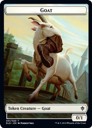 Goat // Food (017) Double-Sided Token (ELD-1 // 16) - Throne of Eldraine Foil