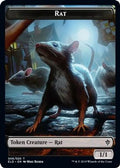 Rat // Food (016) Double-Sided Token (ELD-6 // 16) - Throne of Eldraine Foil
