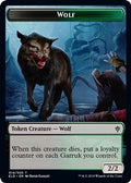 Wolf // Food (017) Double-Sided Token (ELD-14 // 17) - Throne of Eldraine Foil