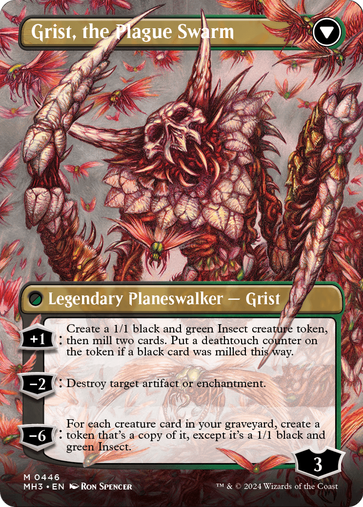 Grist, Voracious Larva (Borderless) (MH3-446) - Modern Horizons 3