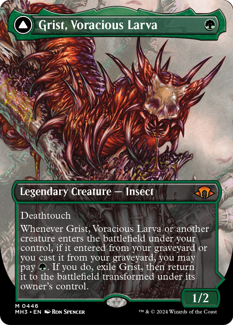 Grist, Voracious Larva (Borderless) (MH3-446) - Modern Horizons 3