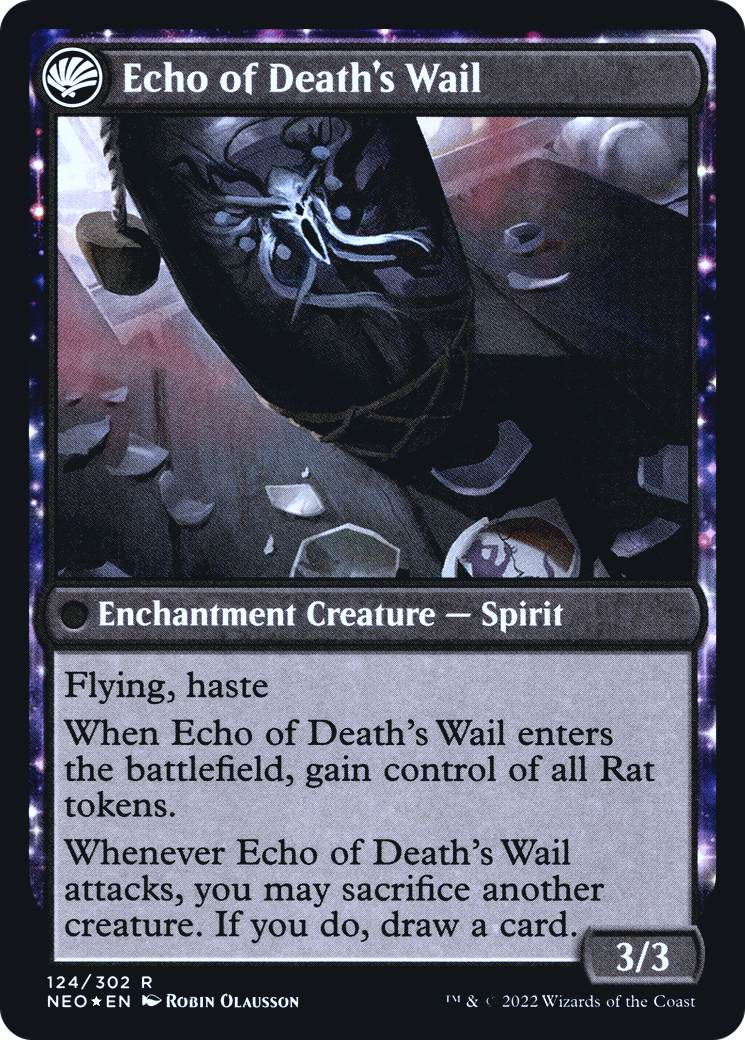 Tribute to Horobi (PRE-124) - Kamigawa: Neon Dynasty Promos: (fandfc, enchantment) Foil