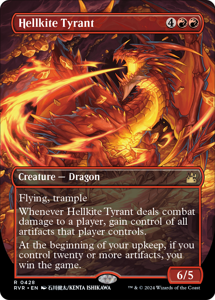 Hellkite Tyrant (Anime Borderless) (RVR-428) - Ravnica Remastered Foil