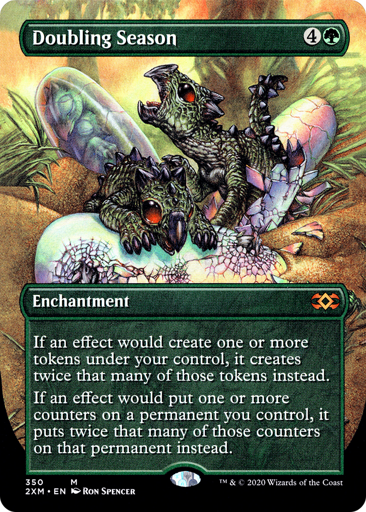 Doubling Season (Borderless) (2XM-350) - Double Masters Foil