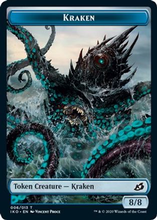 Kraken // Human Soldier (004) Double-sided Token (IKO-) - Ikoria: Lair of Behemoths Foil