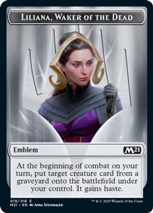 Emblem - Liliana, Waker of the Dead (M21-018) - Core Set 2021