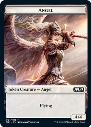 Angel // Knight Double-sided Token (M21-001) - Core Set 2021 Foil