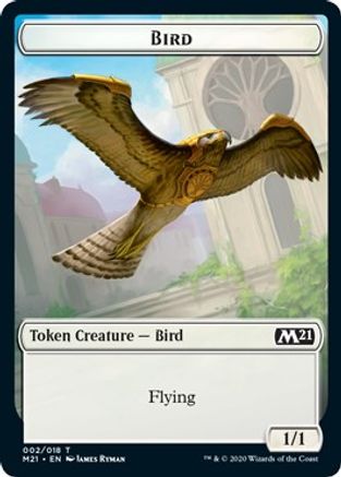 Bird // Cat (020) Double-sided Token (M21-002) - Core Set 2021 Foil
