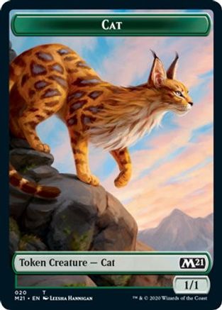 Cat (020) // Soldier Double-sided Token (M21-020) - Core Set 2021 Foil