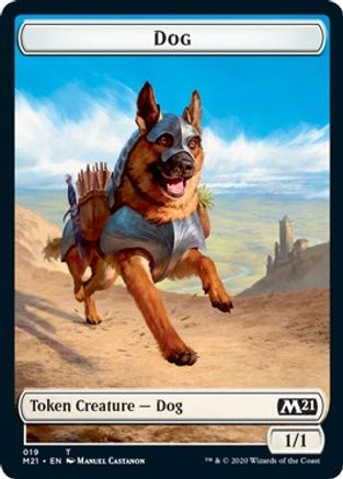 Dog // Griffin Double-sided Token (M21-019) - Core Set 2021 Foil