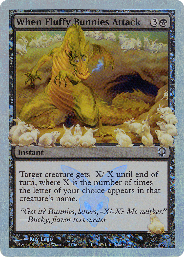 When Fluffy Bunnies Attack (Alternate Foil) (UNH-067) - Unhinged Foil