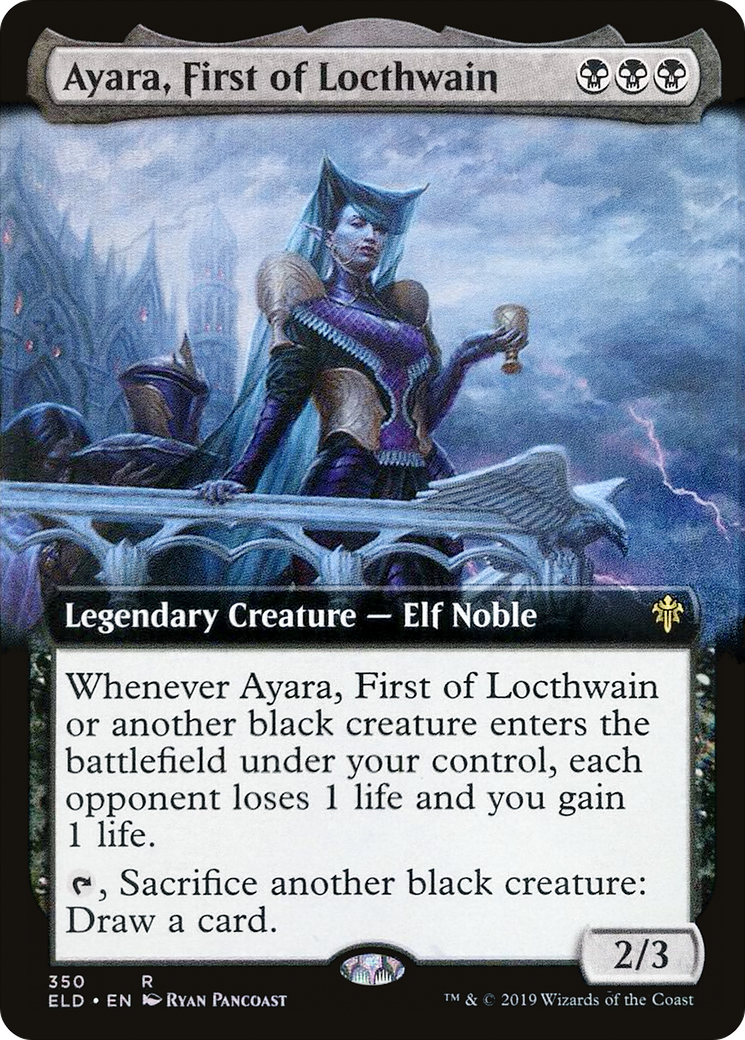 Ayara, First of Locthwain (Extended Art) (ELD-350) - Throne of Eldraine: (Extended Art) Foil