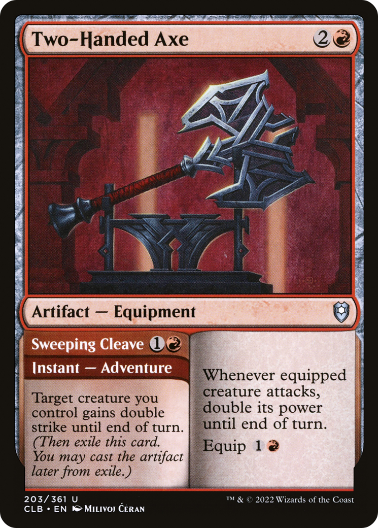 Two-Handed Axe (CLB-203) - Commander Legends: Battle for Baldur's Gate