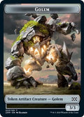 Golem // Human Soldier Double-Sided Token (2XM-23 // 5) - Double Masters Foil