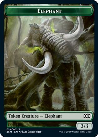 Elephant // Wurm (029) Double-Sided Token (2XM-14 // 29) - Double Masters Foil