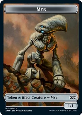 Myr (024) // Thopter (008) Double-Sided Token (2XM-24 // 8) - Double Masters Foil