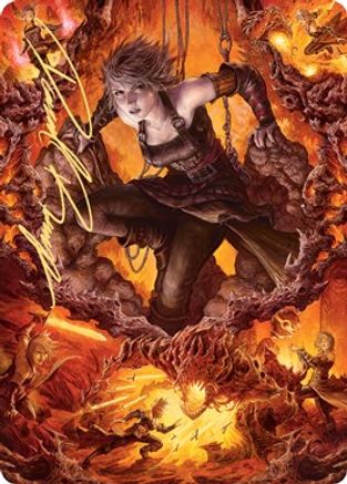 Nahiri, Heir of the Ancients Art Card (4/81) (Gold-Stamped Signature) (ASZNR-004) - Art Series: Zendikar Rising
