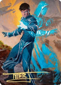 Jace, Mirror Mage Art Card (1/81) (Gold-Stamped Signature) (ASZNR-001) - Art Series: Zendikar Rising