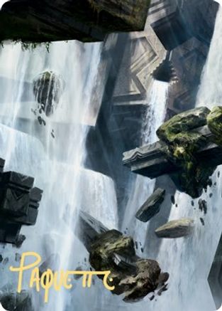 Island Art Card (10/81) (Gold-Stamped Signature) (ASZNR-010) - Art Series: Zendikar Rising