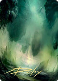 Swamp Art Card (13/81) (Gold-Stamped Signature) (ASZNR-013) - Art Series: Zendikar Rising