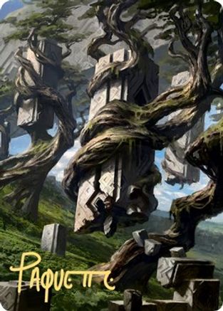 Forest Art Card (20/81) (Gold-Stamped Signature) (ASZNR-020) - Art Series: Zendikar Rising