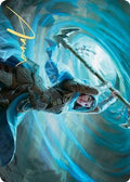 Sea Gate Stormcaller Art Card (Gold-Stamped Signature) (ASZNR-050) - Art Series: Zendikar Rising