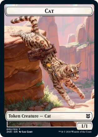 Cat // Copy Double-sided Token (ZNR-) - Zendikar Rising Foil