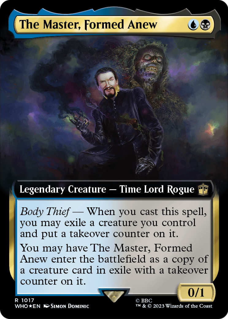 The Master, Formed Anew (Extended Art) (Surge Foil) (WHO-1017) - Doctor Who: (Extended Art) Foil