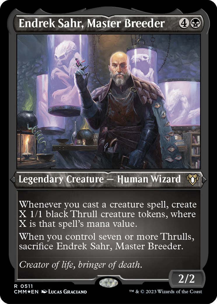 Endrek Sahr, Master Breeder (Foil Etched) (CMM-511) - Commander Masters Foil