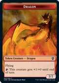 Dragon // Golem Double-Sided Token (CMR-7 // 9) - Commander Legends Foil