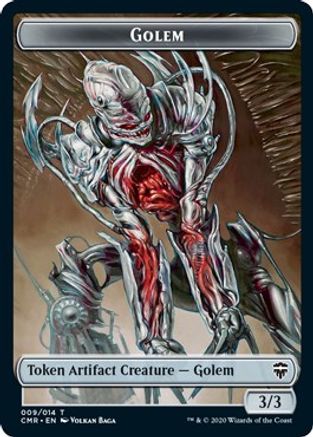 Golem // Thrull Double-Sided Token (CMR-9 // 5) - Commander Legends Foil