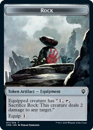 Rock // Soldier Double-Sided Token (CMR-11 // 2) - Commander Legends Foil