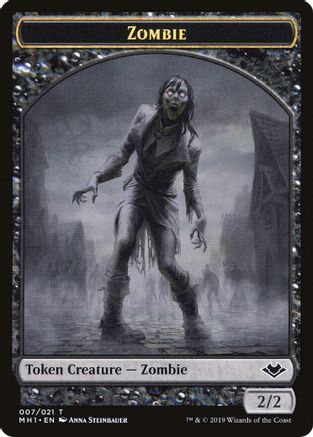 Zombie // Golem Double-Sided Token (MH1-7 // 18) - Modern Horizons