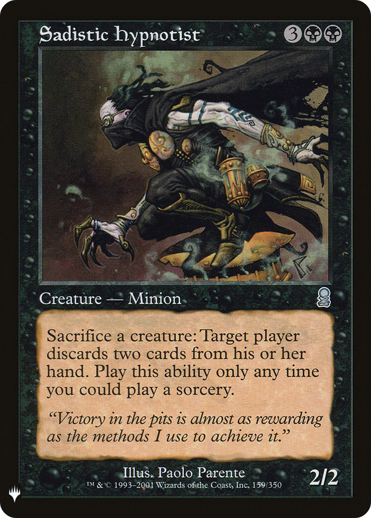 Sadistic Hypnotist (LIST-159) - The List