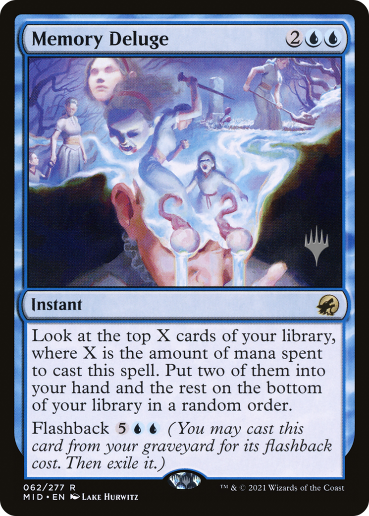 Memory Deluge (PPMID-062) - Innistrad: Midnight Hunt Promos Foil