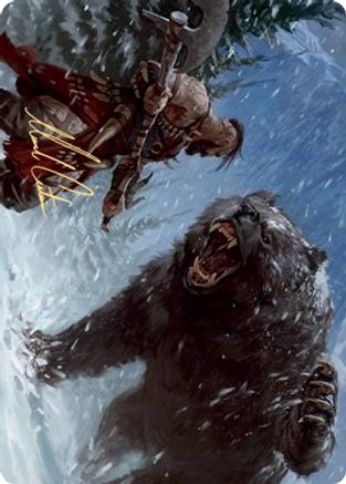 Blizzard Brawl Art Card (Gold-Stamped Signature) (ASKHM-041) - Art Series: Kaldheim