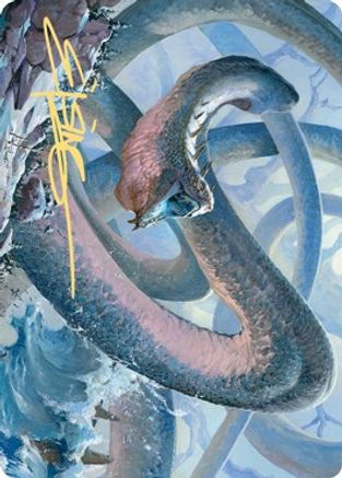Koma, Cosmos Serpent Art Card (60/81) (Gold-Stamped Signature) (ASKHM-060) - Art Series: Kaldheim